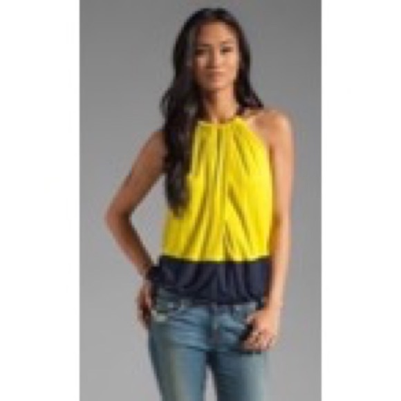 Trina Turk Tops - [Trina Turk] Yellow Colorblock Bubble Hem Imma Top